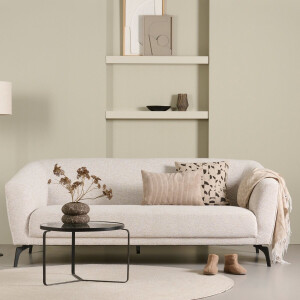 Sierkussen Ribbels - Polyester - Creme - 35 x 55 x 0 cm (BxHxD)