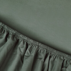 Kayori Kai Hoeslaken Katoen - 200x200-210cm - Matrasdikte 35cm - Rondom Elastiek - Groen
