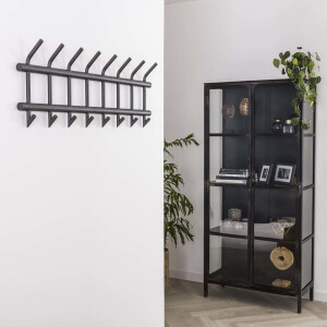 Industriële kapstok London donkergrijs 16 haken