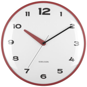 Karlsson Wandklok Brisk Dome - Rode oker - Ø40cm - Wandklok Scandinavisch