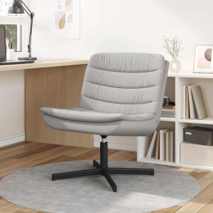 vidaXL - Draaistoel - Wolkgrijs - 63 - x - 75 - x - 76 - cm - Stof