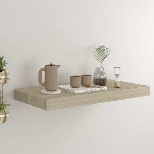 vidaXL Plank - Wandplank - Wandschap zwevend 50x23x3,8 cm MDF eikenkleurig - Houten Plank - Mdf Plank - Eiken Kleur