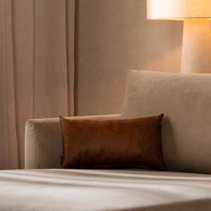 Bronx71® Sierkussen Kyla eco-leer cognac 25 x 45 cm