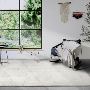 Villeroy & Boch Wollen Vloerkleed Charlotte - Creme - Laagpolig Natuurlijk Tapijt - 80x150 cm