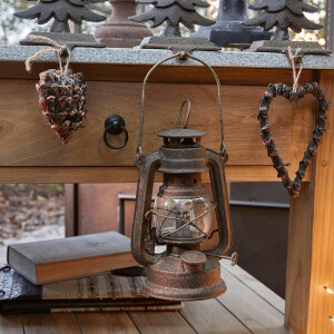 LOBERON Ledlantaarn Oxcroft antiekbruin