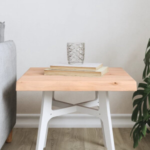 vidaXL Tafelblad Vervangen - Eikenhouten Tafelblad - Tafelblad natuurlijke rand 40x40x(2-4) cm massief eikenhout - Oak Wood Tabletop - Eikenhouten Tafeltop - Vintage Tafelblad