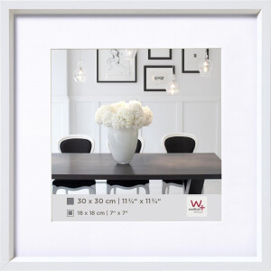 Walther Steel Style - Kunststof lijst - Fotoformaat 30x30 cm - Wit