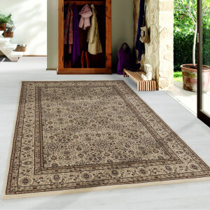 Flycarpets Klassiek Beige Vloerkleed Bukhara - Oosters motief - Perzisch Tapijt Laagpolig - Woonkamer - 120x170 cm