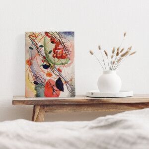 Artaza Canvas Schilderij Kleurrijk - 30x40 cm - Wanddecoratie Abstract Modern - Muurdecoratie Aquarel - Decoratie Woonkamer - Kamer Accessoires