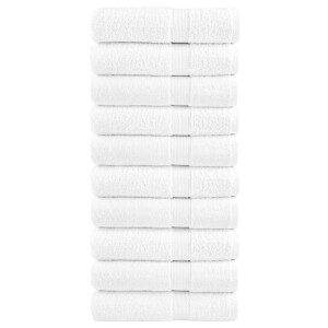 vidaXL - Handdoeken - SOLUND - 10 - st - 600 - g/m² - 50x100 - cm - wiit