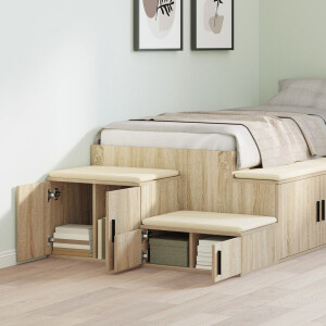 vidaXL - Opbergkast - 2 - st - Sonoma - Eik - 103 - x - 41 - x - 40 - cm - Bewerkt - hout