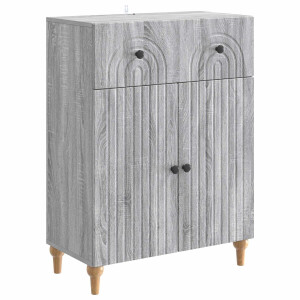 vidaXL - Dressoir - met - lade - Grijs - sonoma - 66 - x - 34,5 - x - 90 - cm - Bewerkt - hout