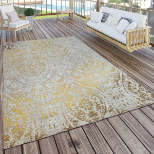Flycarpets Binnen en Buitenkleed Artalli - Barok Design - Geel