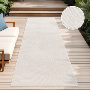 Paco Home Vloerkleed Voor Binnen En Buiten Balkon Terras Scandinavisch Boho Eenkleurig 80x250 cm
