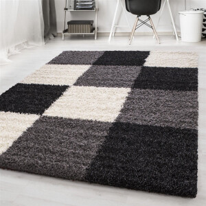 Hoogpolig vloerkleed - Life Zwart 120x170cm