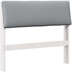 vidaXL - Gestoffeerd - hoofdbord - Lichtgrijs - 90 - cm - Massief - grenenhout