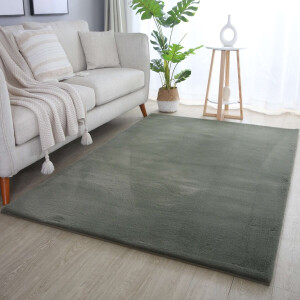 Flycarpets Teresa Hoogpolig Fluffy Vloerkleed - Groen - 200x290 cm