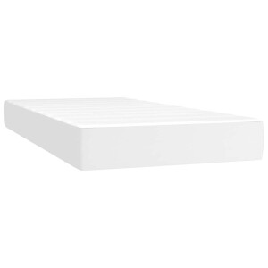 vidaXL - Pocketveringmatras - voor - kinderen - medium - 80x160 - cm - kunstleer - wit