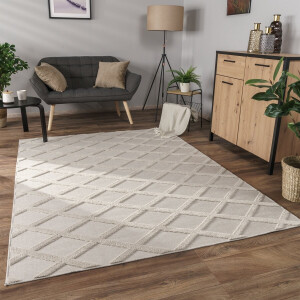 Paco Home Vloerkleed Woonkamer Laagpolig Boho Patroon Scandinavisch 3D Modern 230x340 cm