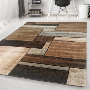 Flycarpets Kristal Modern bruin grijs vloerkleed 240 X 340 CM