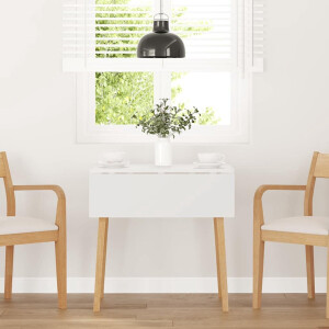 vidaXL - Eettafel - massief - hout - naturel - rubber