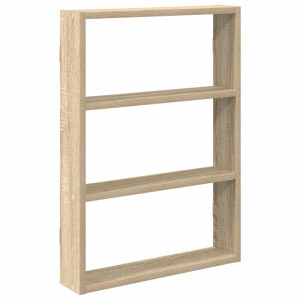 vidaXL - Wandschap - 43x9x60 - cm - bewerkt - hout - sonoma - eikenkleurig