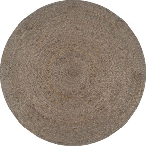 vidaXL - Vloerkleed - handgemaakt - rond - 120 - cm - jute - grijs