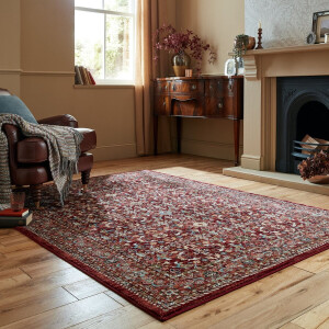 Flycarpets Laagpolig Klassiek Vloerkleed - Vintage - Sandford - Rood 120 x 170 cm
