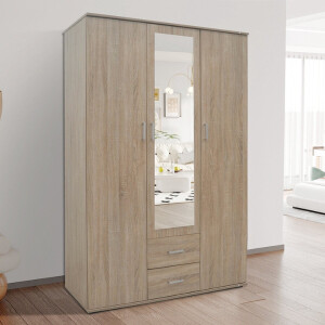 Kledingkast 'Marc' 3 deuren met spiegel Sonoma