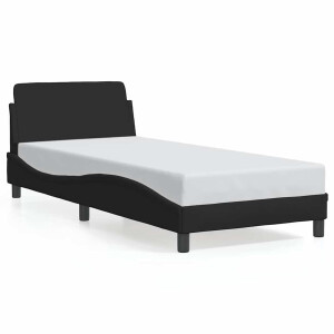 vidaXL - Bedframe - met - hoofdeinde - "Dover" - 90x190 - cm - stof - zwart