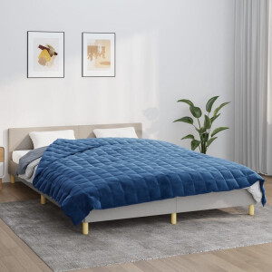 vidaXL - Verzwaringsdeken - 200x220 - cm - 9 - kg - stof - blauw