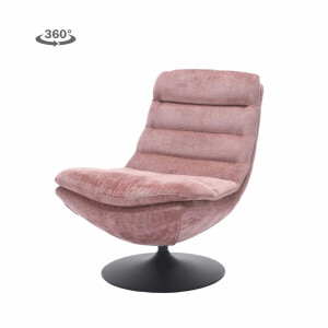 Tower Living Draaifauteuil Marano - Roze Stof - 100x77x95cm