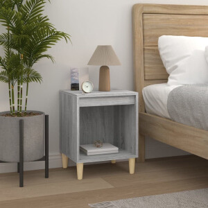vidaXL Nachtkastje - 40x35x50 cm - Grijs Sonoma Eiken Nachtkastje - Slaapkamermeubel - Kast - Houten Meubels - Grijze Meubelen