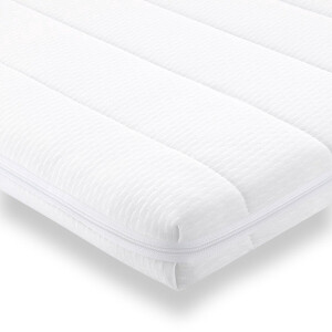 Topper â€“ 90x200 â€“ koudschuim â€“ premium tijk â€“ bed topper - 5 cm hoog - Gemiddeld