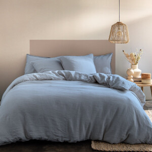 Matt & Rose Dekbedovertek Bleu Orage - 240 x 220 + (2x) 65 x 65 cm - Linnen