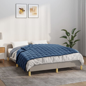 vidaXL Verzwaringsdeken - Verzwaringsdekens - Deken - Beddengoed - Verzwaringsdeken 122x183 cm 9 kg stof blauw