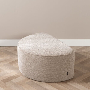 Bronx71® Hocker Mio halve maan ribstof taupe