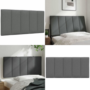 vidaXL Hoofdbordkussen 100 cm stof donkergrijs - Hoofdbordkussen - Hoofdbordkussens - Hoofdbord Kussen - Hoofdeinde Kussen