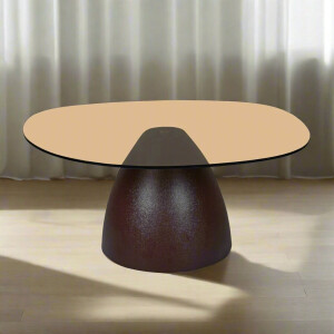 Salontafel Mylon | Bruin Glas