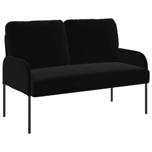 vidaXL - Banken - met - kussen - 110cm - Zwart - Multiplex