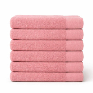 Saphira FRESH Handdoeken – 90x180 cm – Set van 6 – Roze – 100% Katoen – Ultra Zacht – Hoog Absorptievermogen – Sneldrogend – Hotelkwaliteit