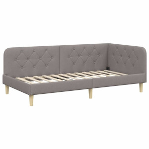vidaXL - Hoek - Bed - Frame - Taupe - 90 - x - 190 - cm - Stof