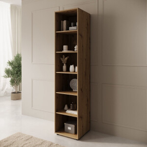 Meubella - Montalo - Boekenkast - Eikenpatroon - 45x45x206 cm