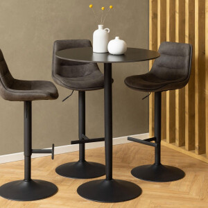 Sohome Ronde Bartafel / Statafel Dinna Keramiek 80cm, Kleur Zwart