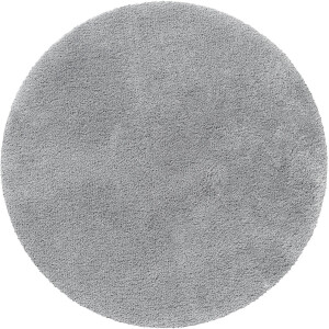 Homie Living - Porto Azzurro - Badmat - 90 cm rond - Middelgrijs - Douchemat Basic – Uni Effen Design in Vele Kleuren – Comfortabel & Absorberend – Wasbaar en Antislip