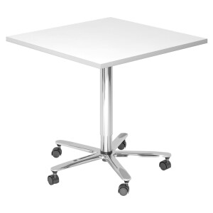 Systeem conferentietafel BISTRO 88Q C Wit / Chroom