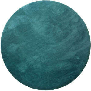Homie Living - Pisa - Hoogpolig vloerkleed - 200 cm rond - smaragdgroen -