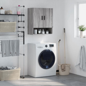 vidaXL Wandkast 60x31x70 cm bewerkt hout grijs sonoma eikenkleurig - Wandkast - Wandkasten - Kast - Bijzetkast