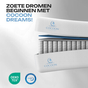 Matras - 80 x 200 cm - 20CM - Hotel XXL - PREMIUM - 7 zone - Pocket Matras - Anti-allergie - Afritsbaar / Wasbaar - Medium Hardheid
