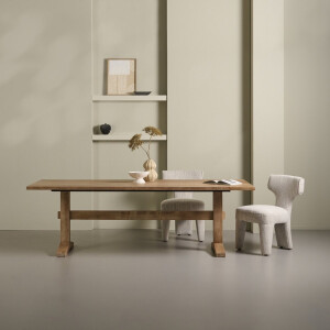Eettafel Chaves - Hout - Bruin - 220 x 76 x 100 cm (BxHxD)